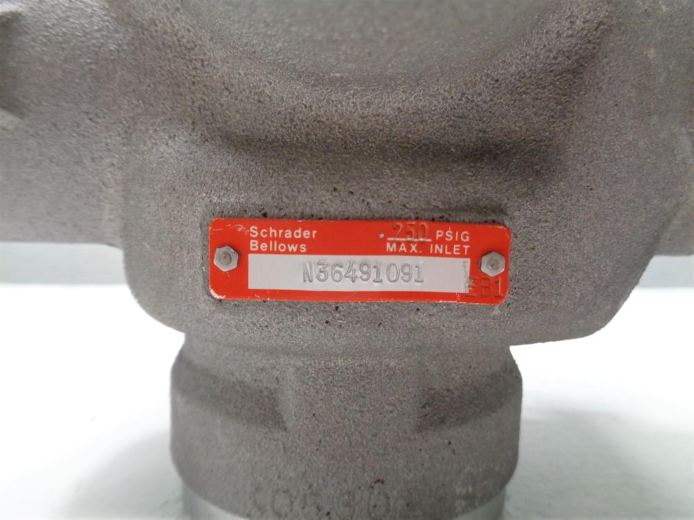 Schrader Bellows 1-1/2" NPT 3-Way Air Pilot Valve, Aluminum #N36491091